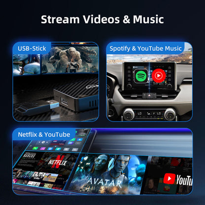 Play2Video Pro Wireless CarPlay/ Android Auto Adapter With YouTube & Netflix