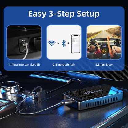 Play2Video Pro Wireless CarPlay/ Android Auto Adapter With YouTube & Netflix